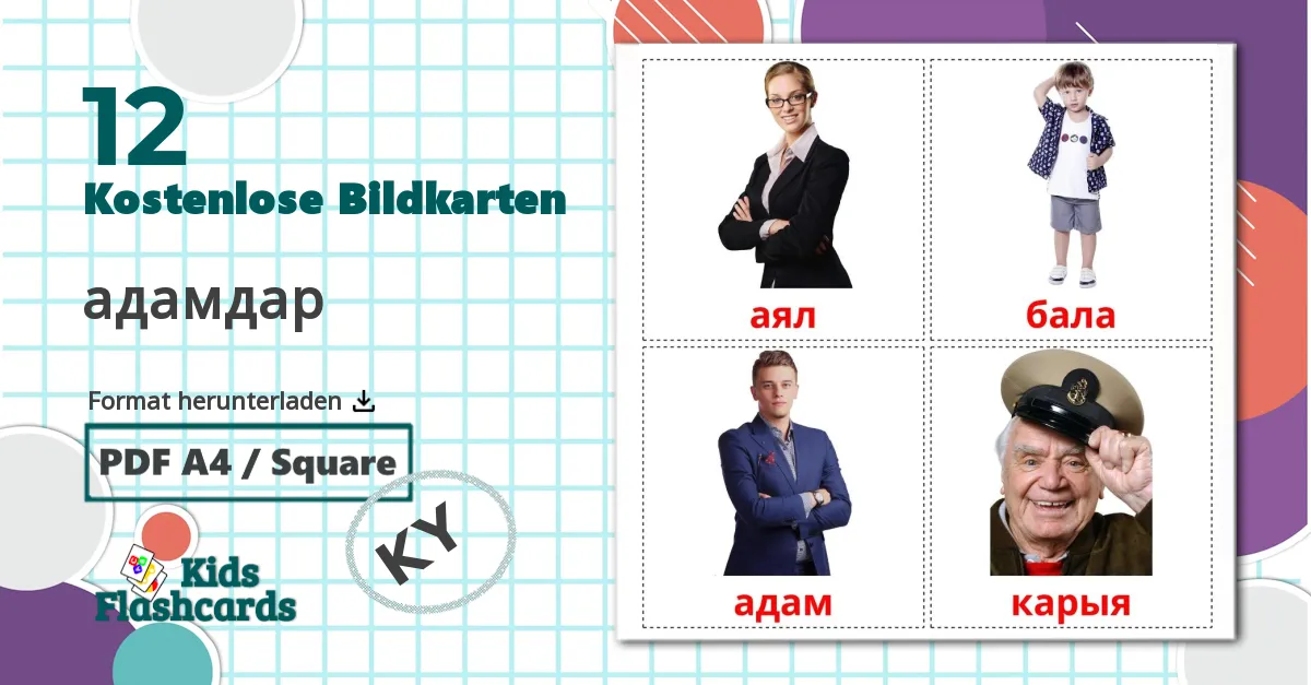 12 Stufe bildekort