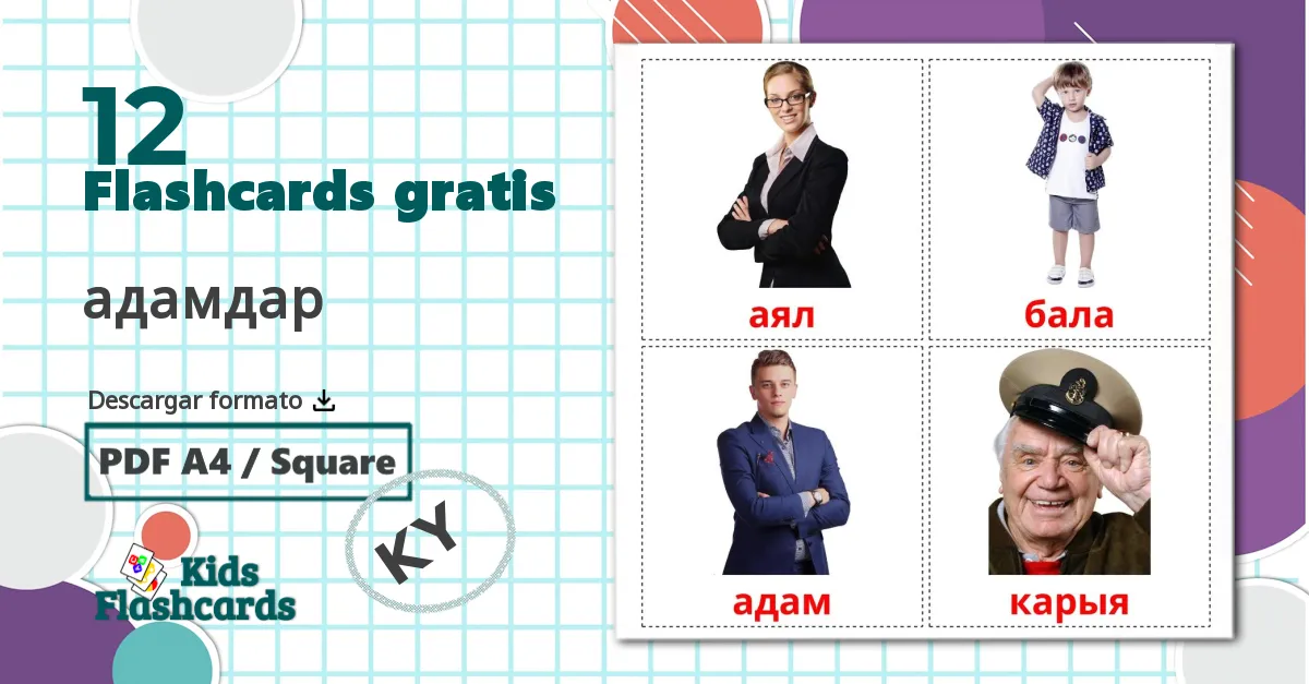 12 tarjetas didacticas de Etapas