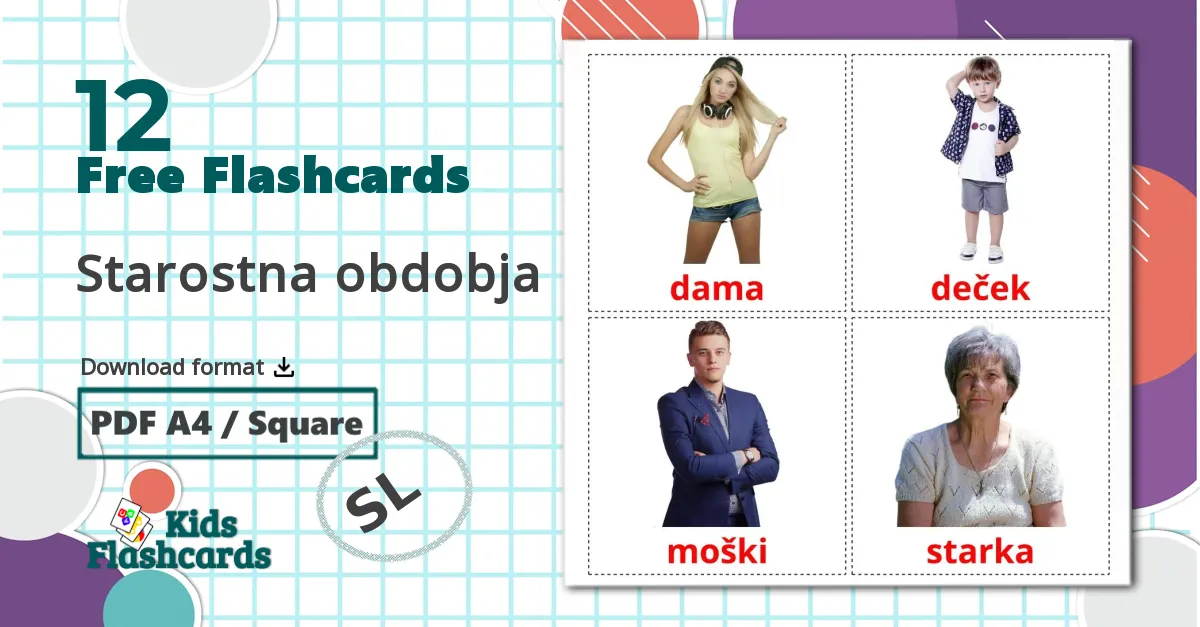 12 Starostna obdobja flashcards