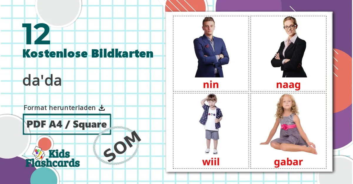12 Bildkarten für Stufe