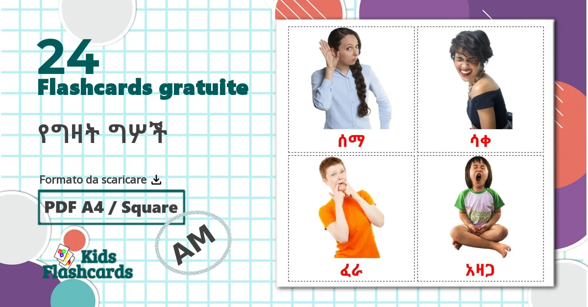 Verbi di Stato - Schede di vocabolario amárica