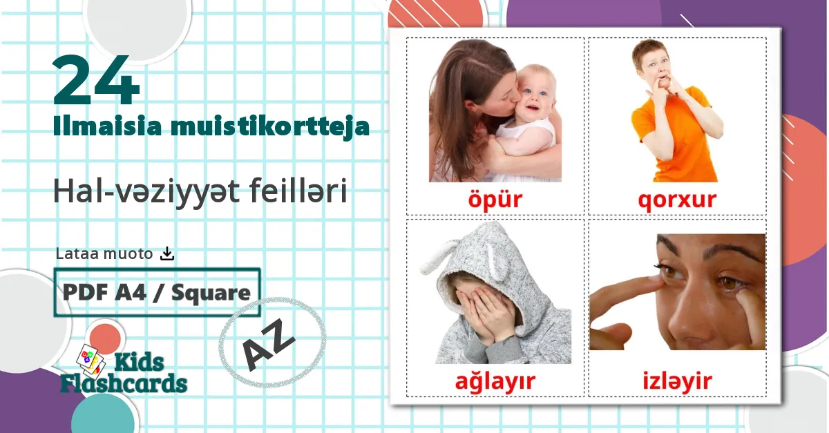 24 Hal-vəziyyət feilləri lasten kuvakortit