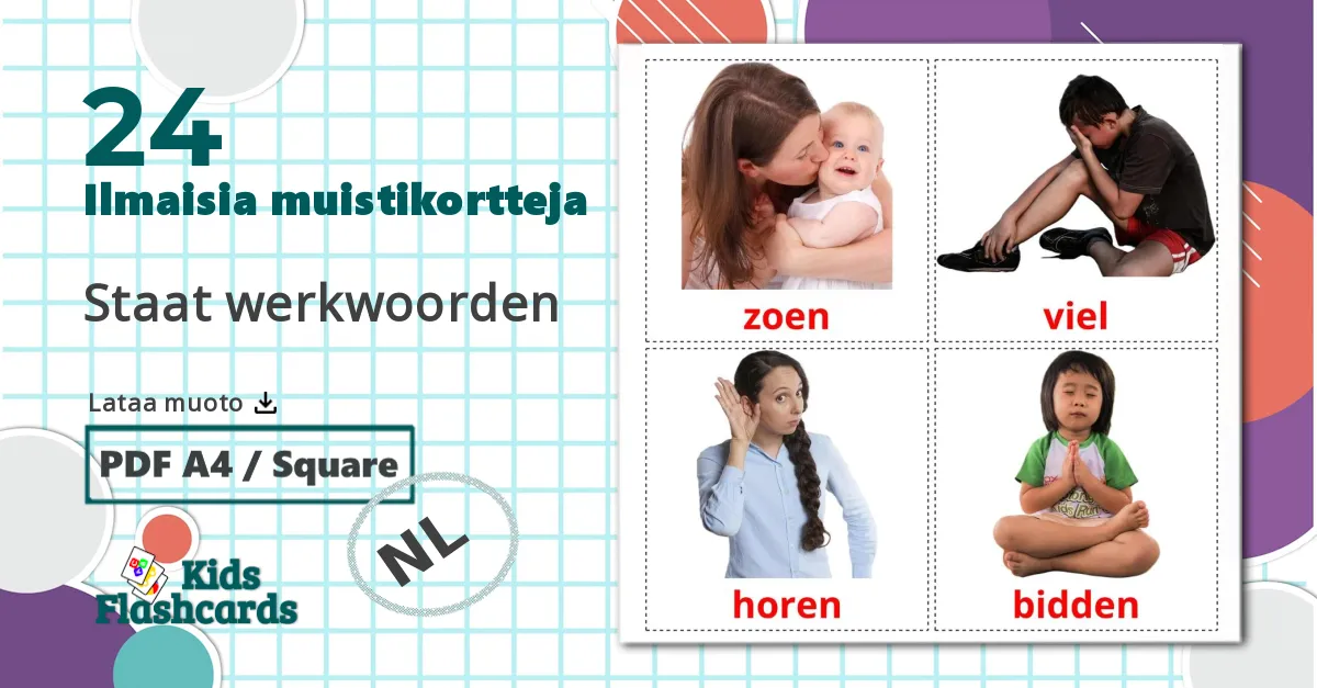 24 Staat werkwoorden lasten kuvakortit