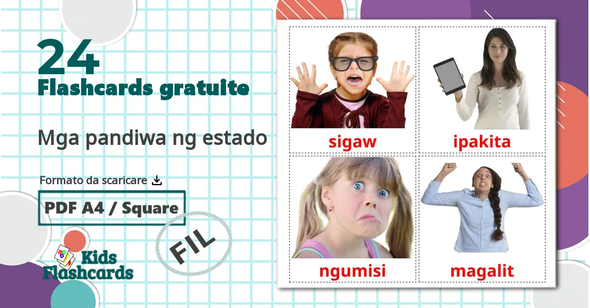 24 flashcards di Verbi di Stato