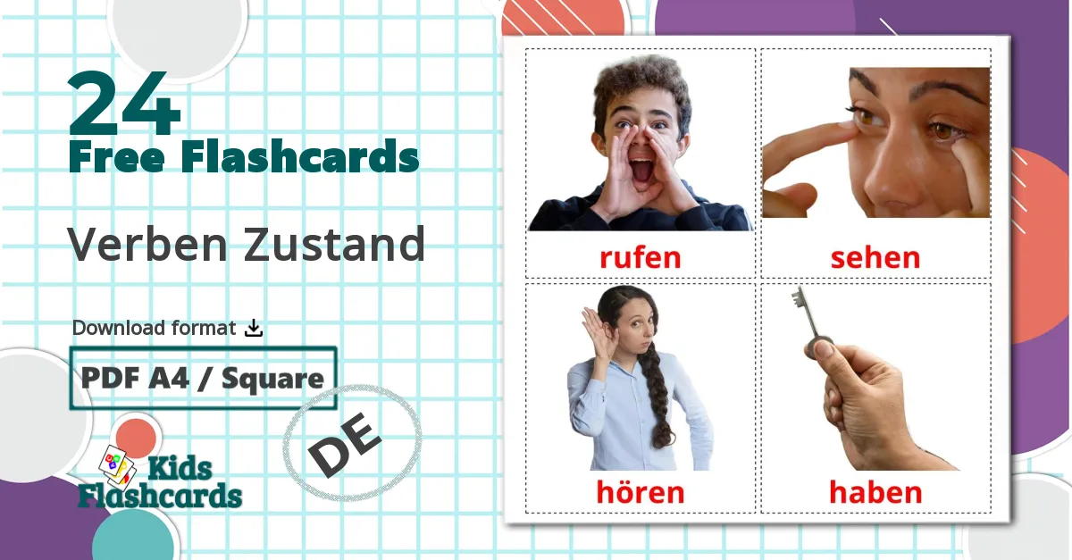 24 Verben Zustand flashcards