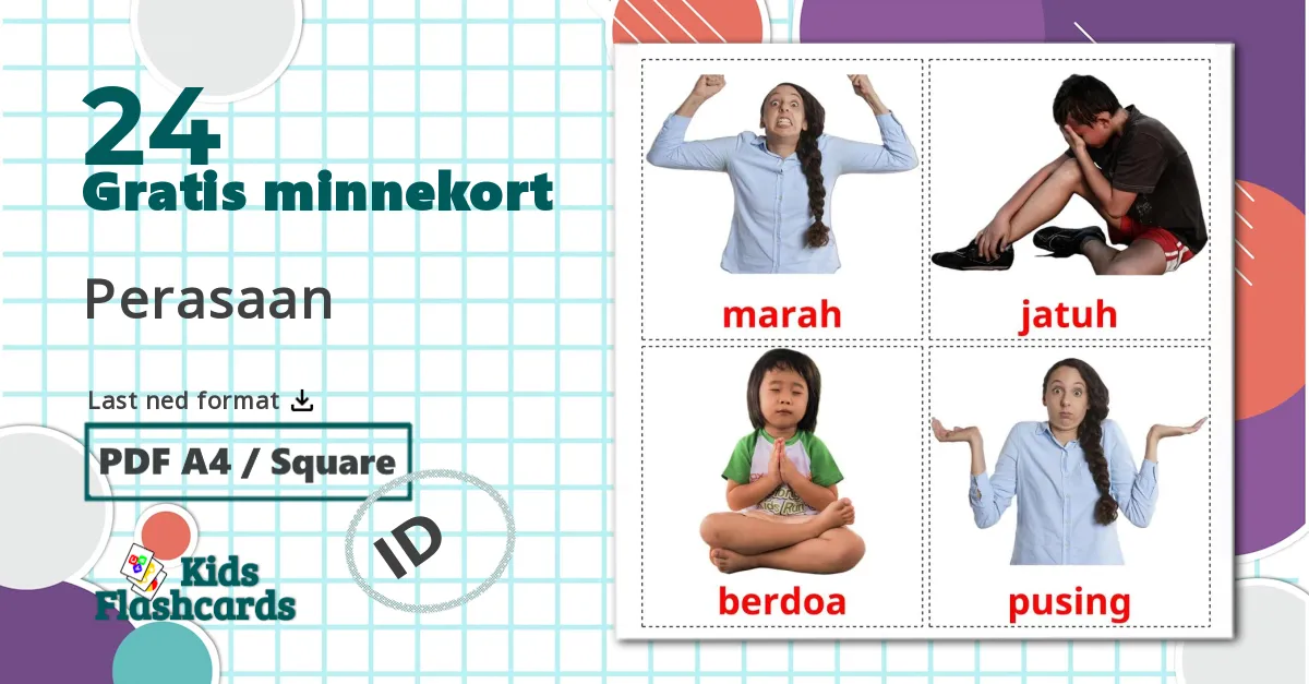 24 Perasaan bildekort