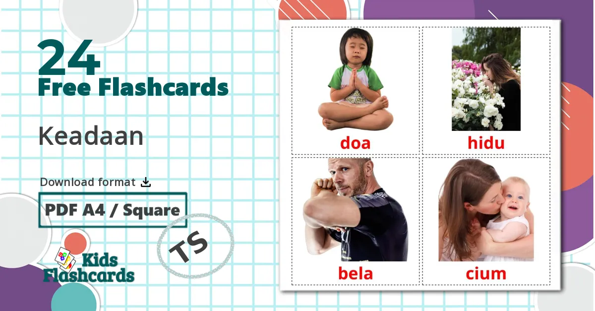 24 State verbs flashcards