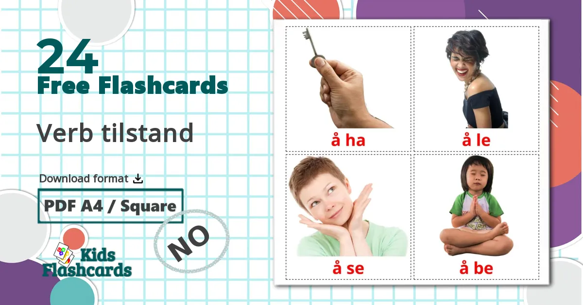 24 Verb tilstand flashcards