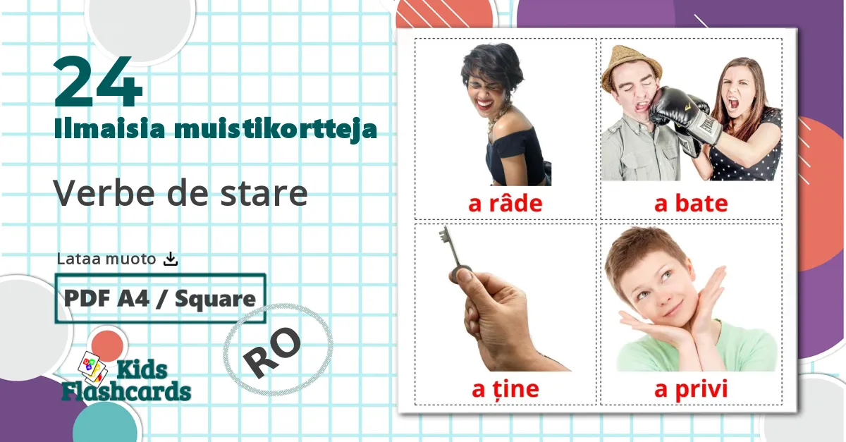 24 Verbe de stare  lasten kuvakortit