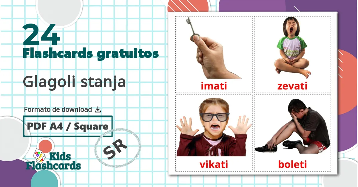 24 Flashcards de Glagoli stanja