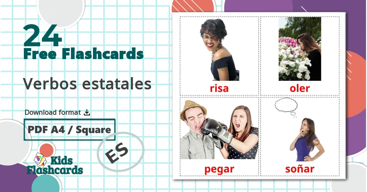 24 Verbos estatales flashcards