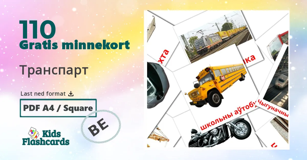 Транспарт bildekort for barn på baskisk