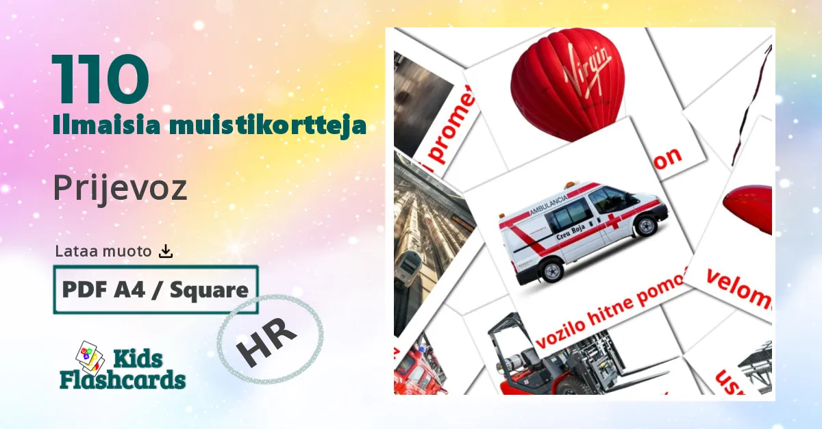 Prijevoz – lasten kuvakortit kroaattiksi sanastoon