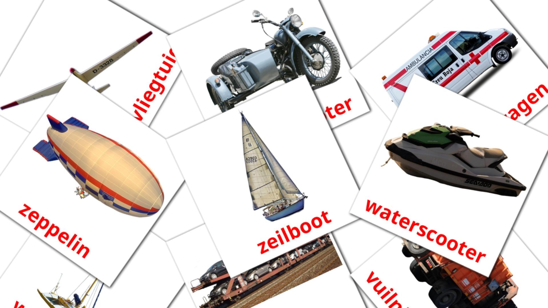 holandés tarjetas de vocabulario en Vervoer