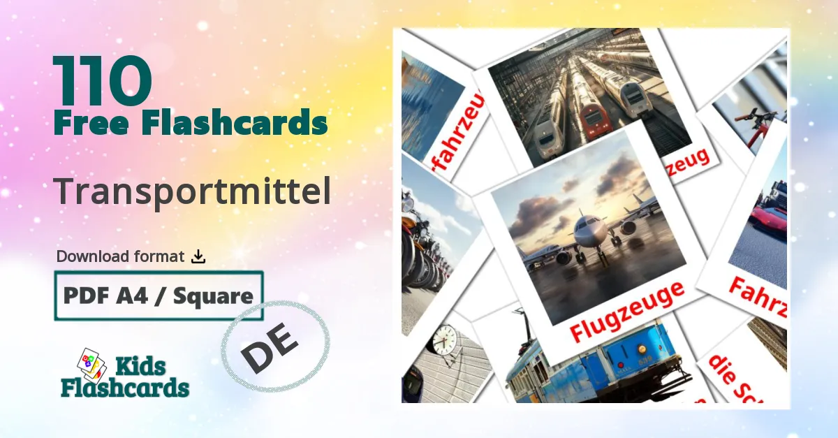 Transportmittel german vocabulary flashcards