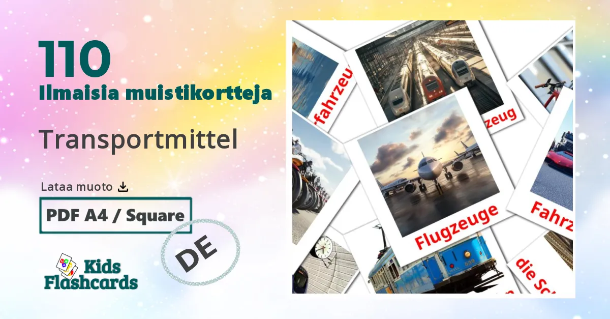 110 Transportmittel lasten kuvakortit
