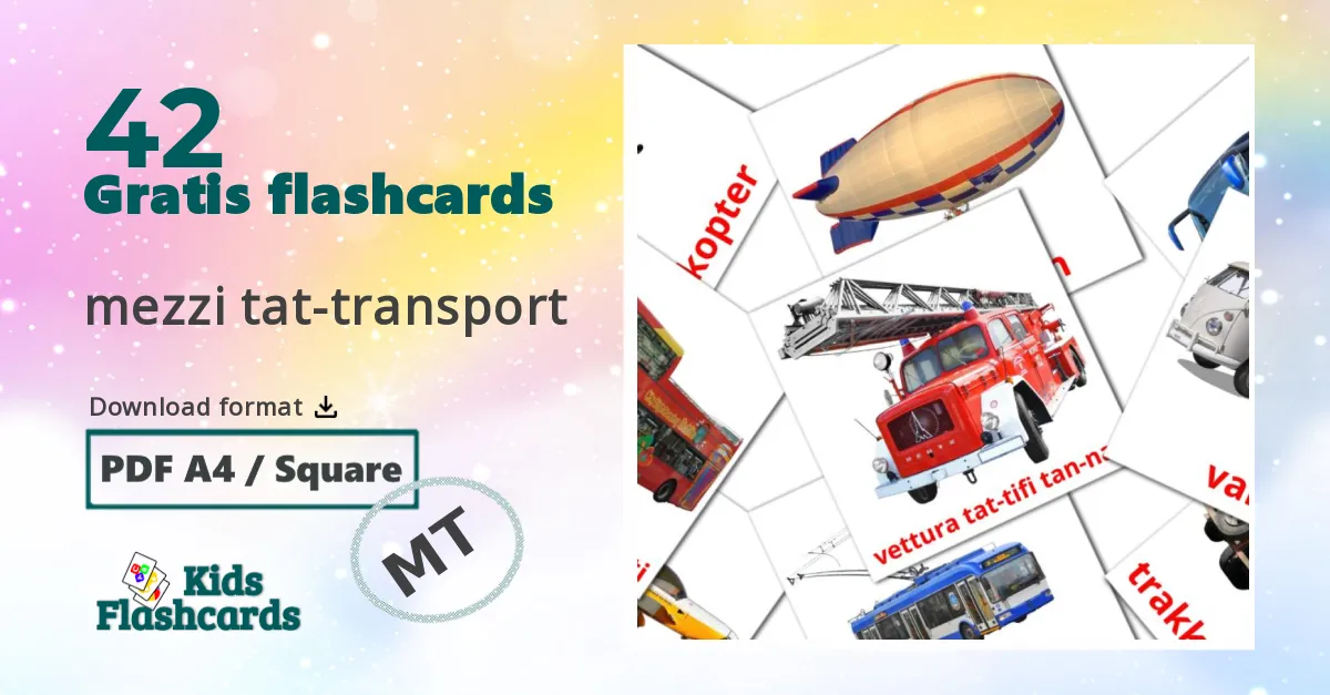 Transportere billedkort for børn