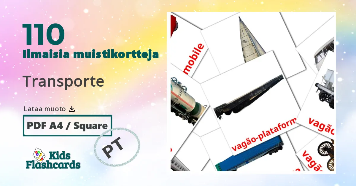 110 Transporte lasten kuvakortit
