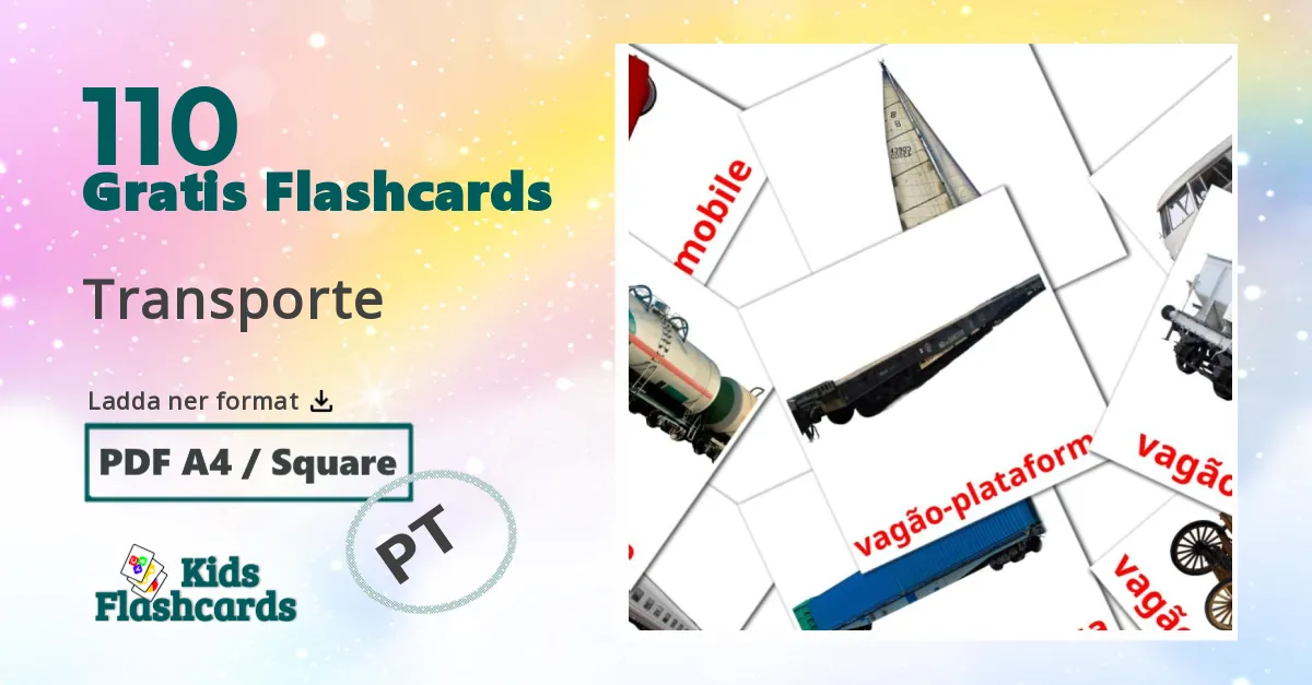 Transporte portugisiska ordkort