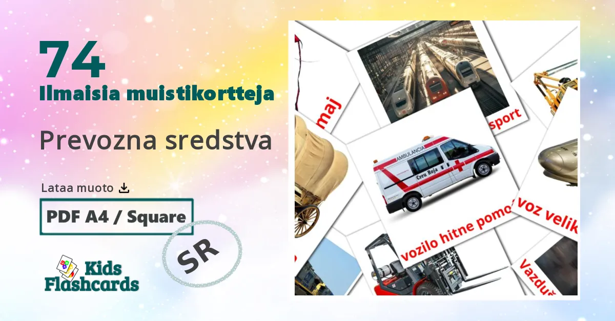 Prevozna sredstva – lasten kuvakortit serbiaksi sanastoon