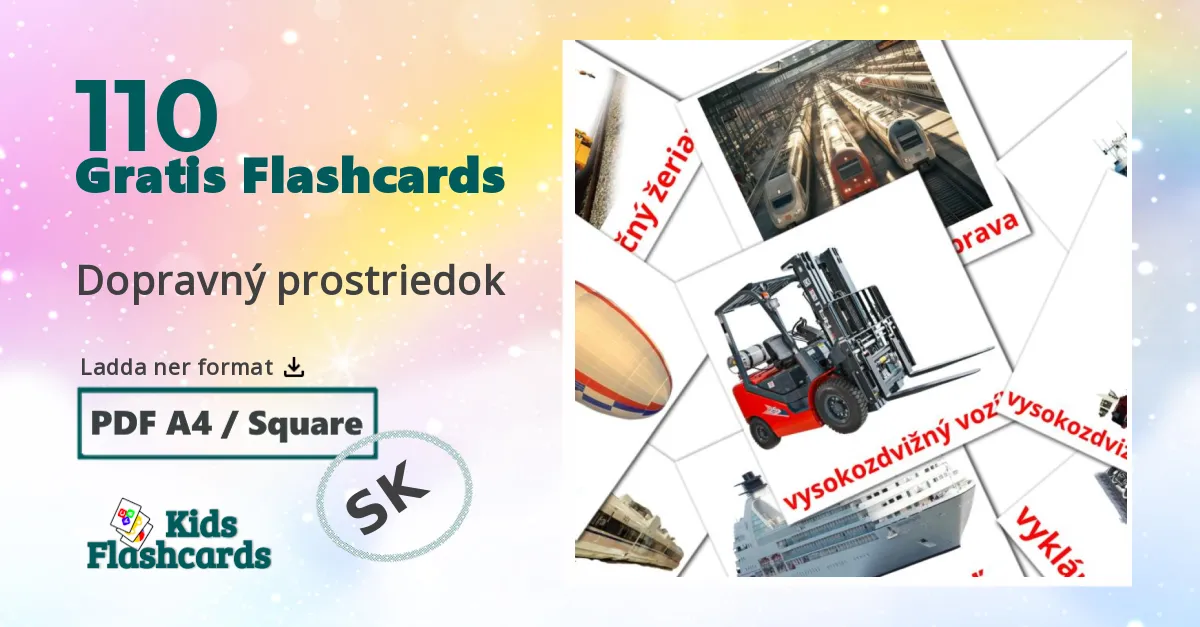 Transport bildkort för barn
