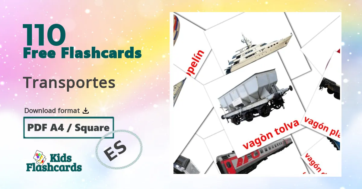 Transportes spanish vocabulary flashcards