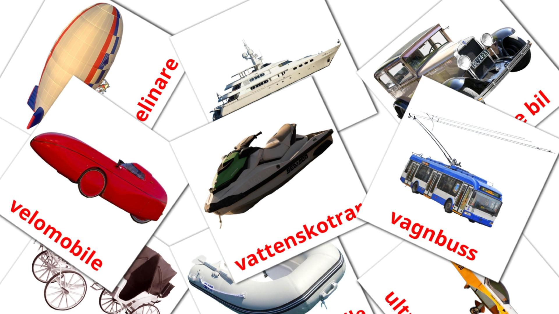 Transport swedish vocabulary flashcards