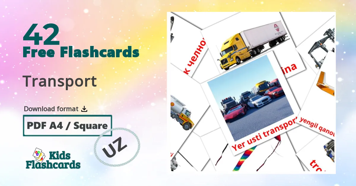 Transport uzbek vocabulary flashcards