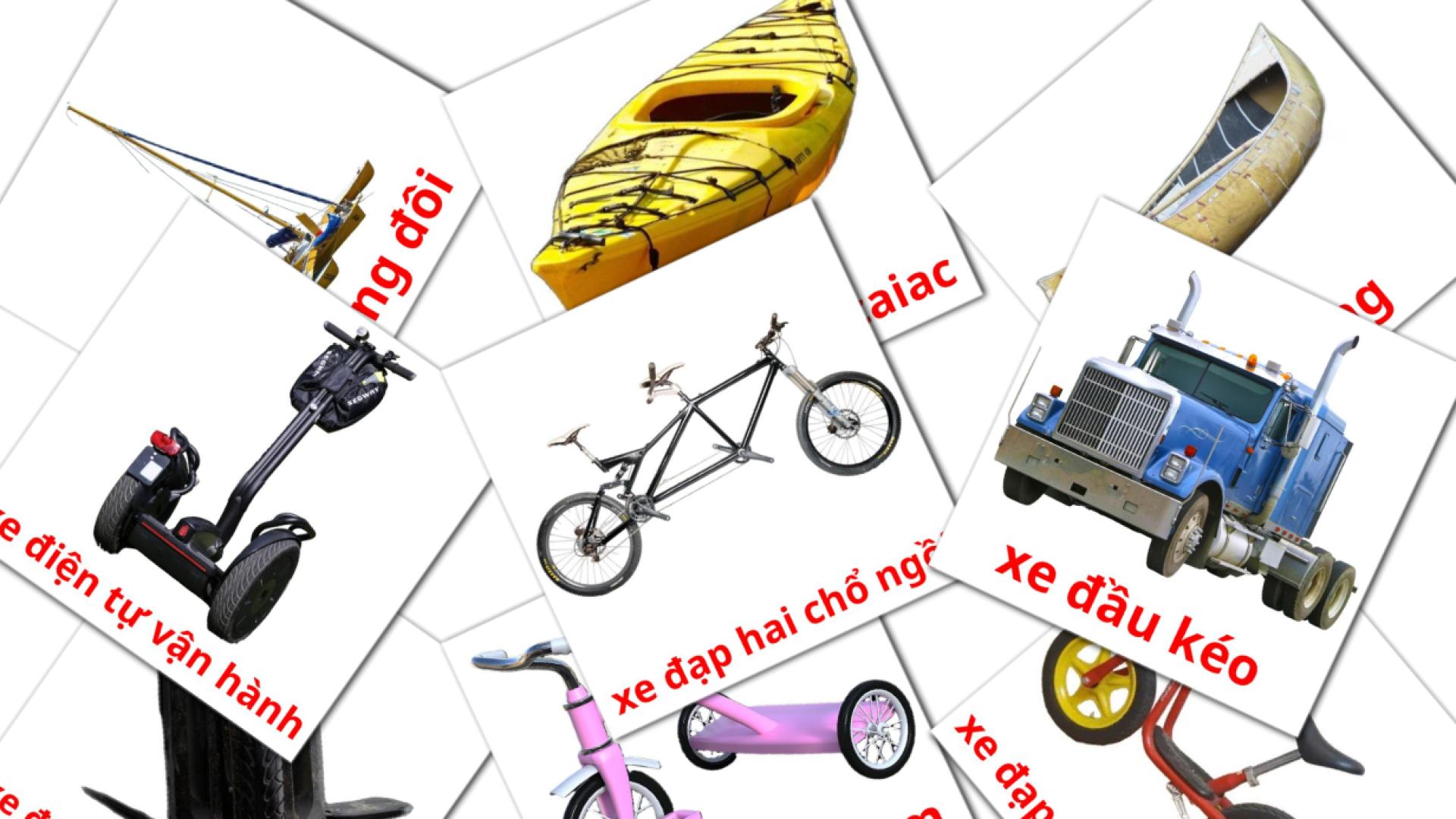 Fiches de vocabulaire vietnamienes sur Phương tiện giao thông