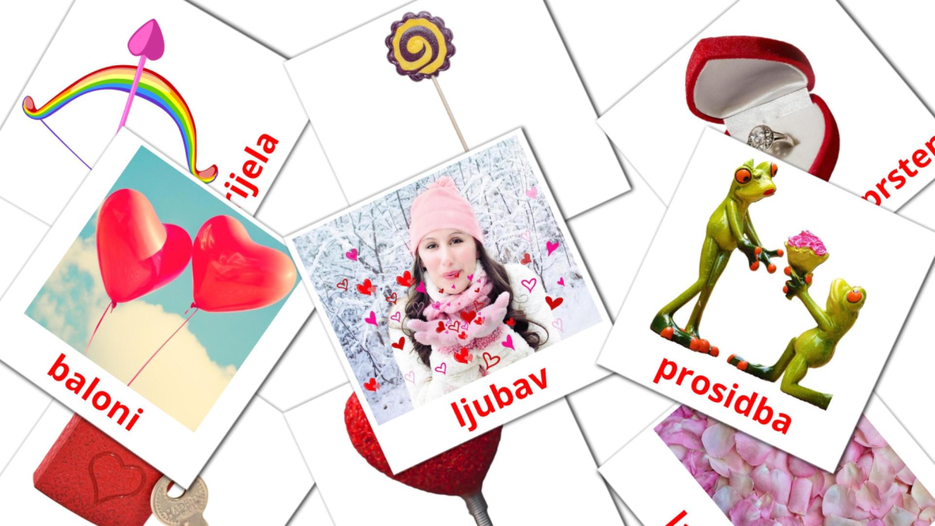 Valentine's Day - croatian vocabulary cards