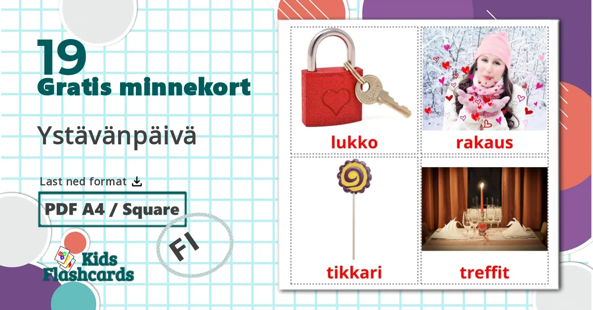 19 Ystävänpäivä bildekort