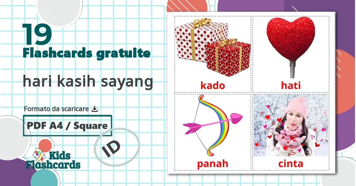 19 flashcards di hari kasih sayang