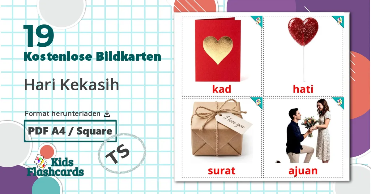 19 Bildkarten für Valentinstag