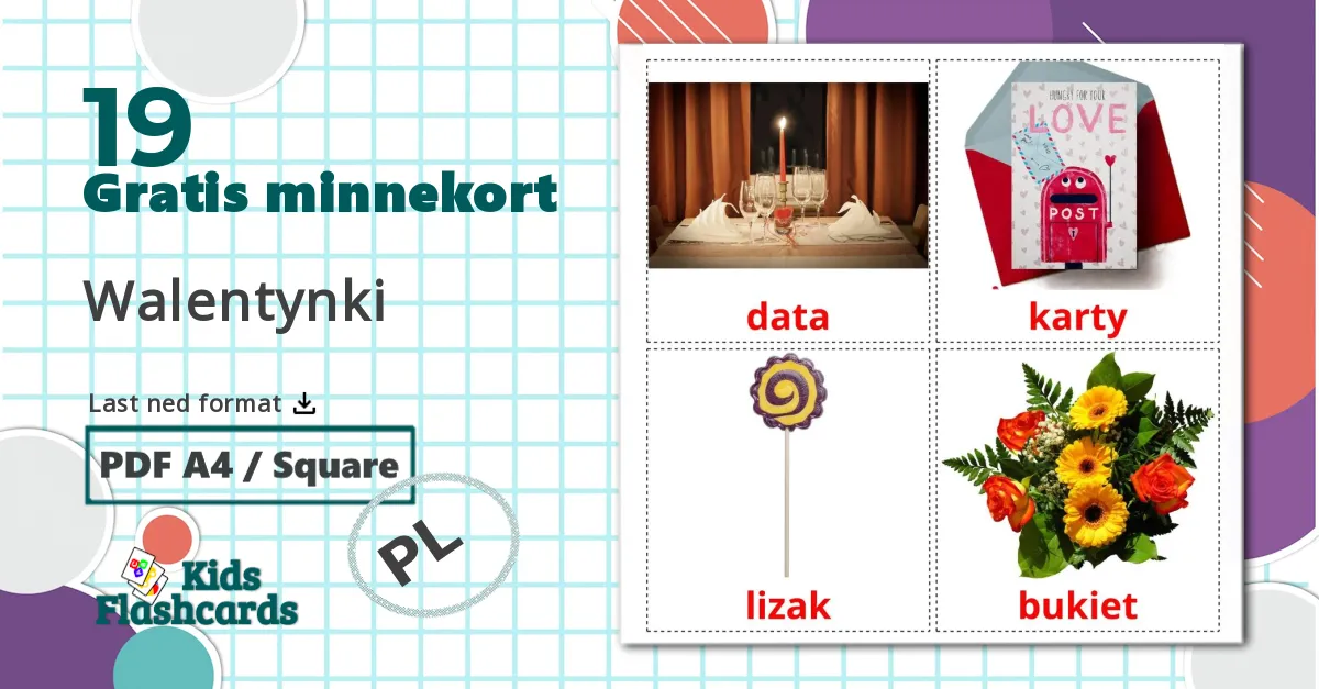 19 Walentynki bildekort
