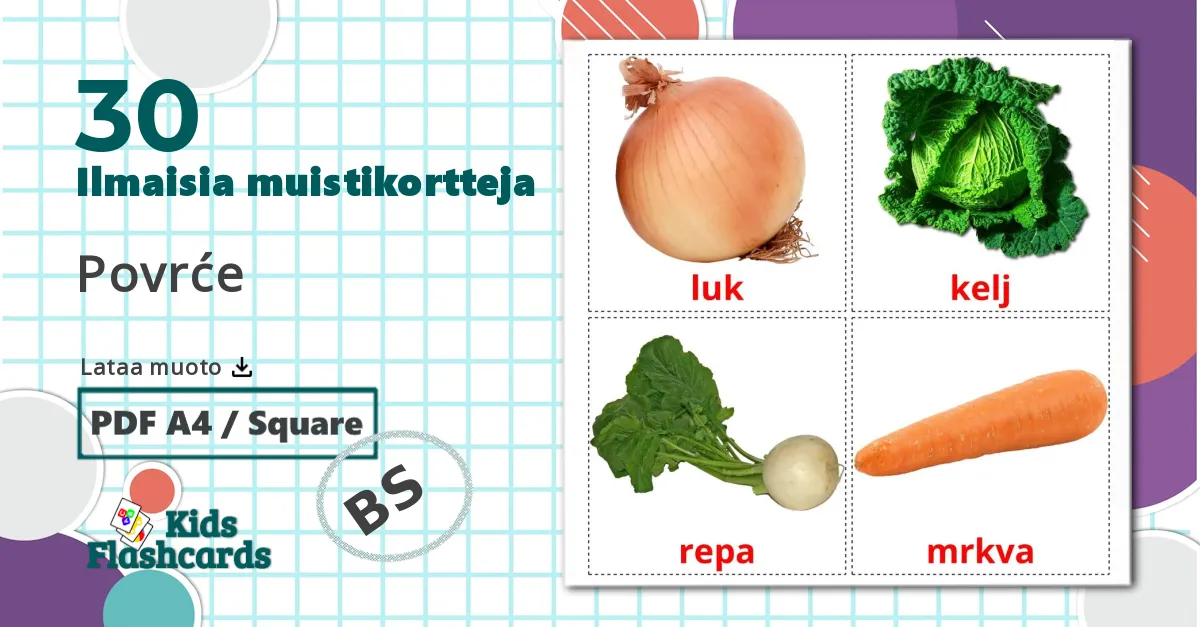 30 Povrće lasten kuvakortit