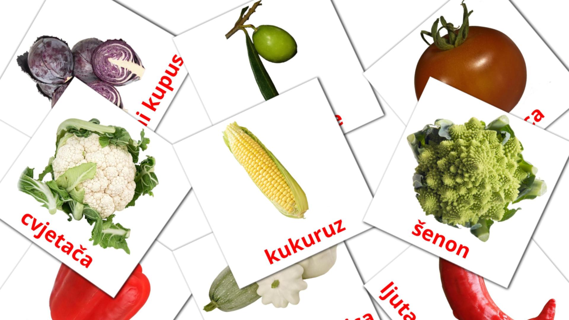 tarjetas didacticas de Povrće