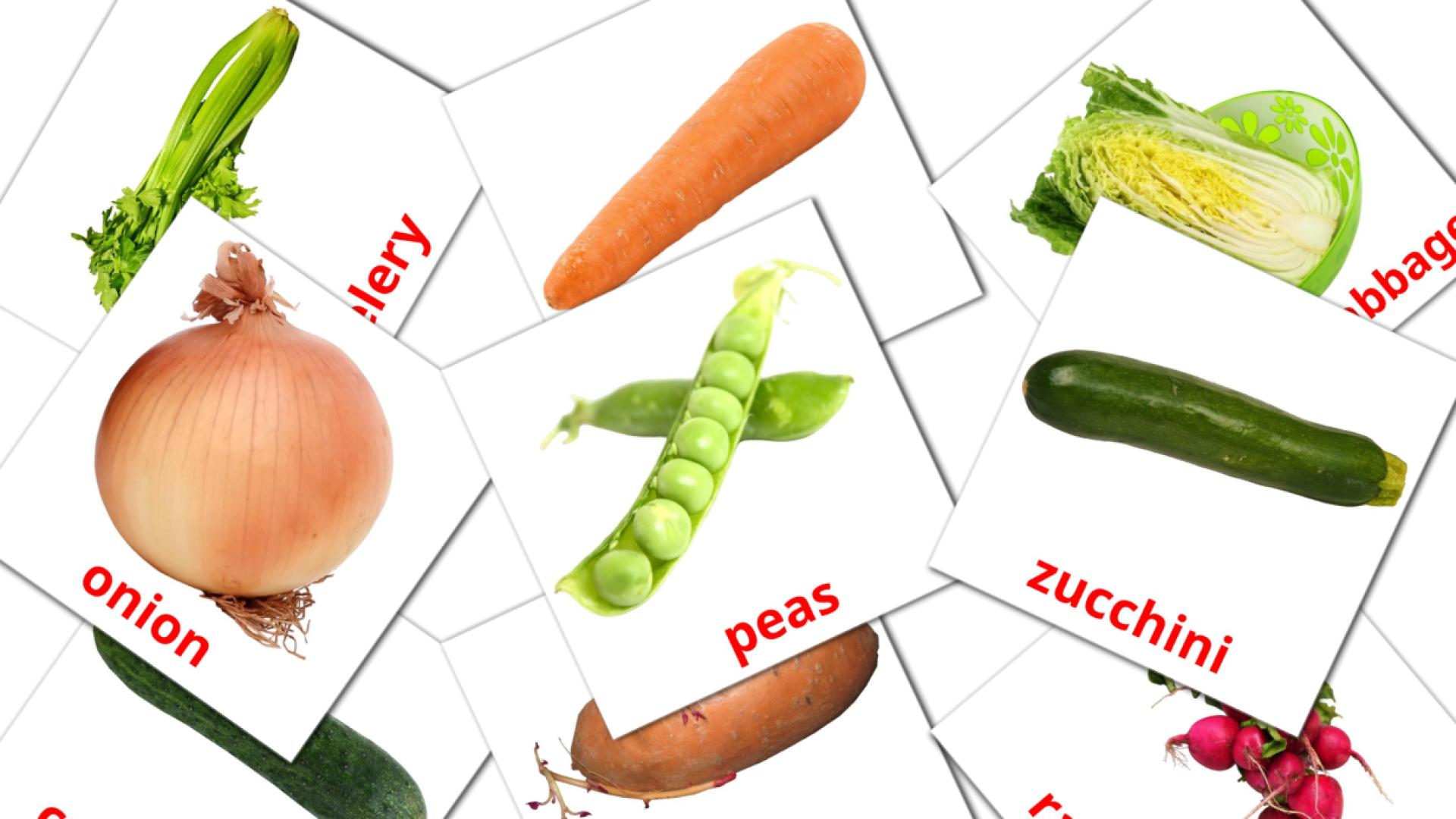 Bildkarten für Vegetables