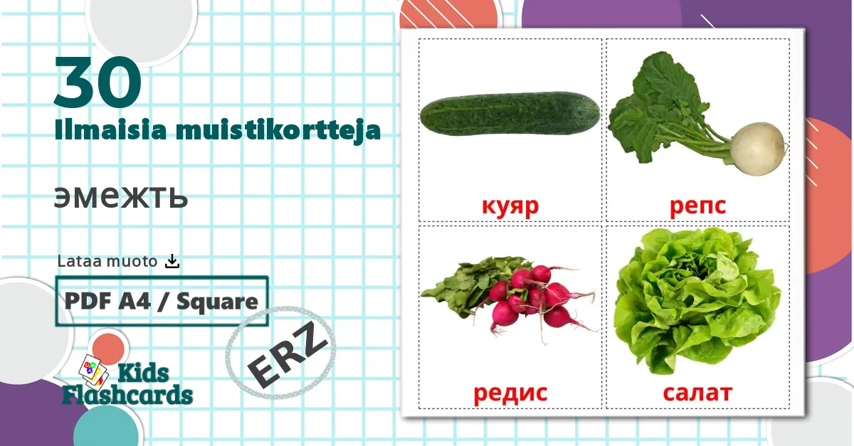 30 эмежть lasten kuvakortit