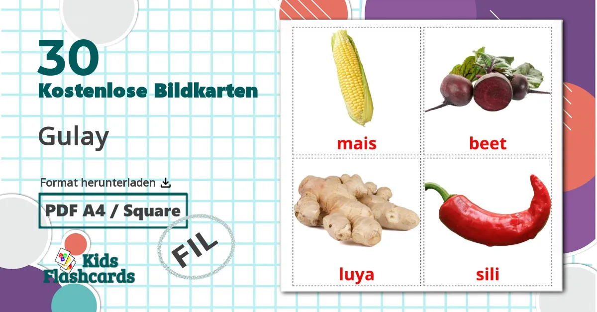 30 Bildkarten für Gulay