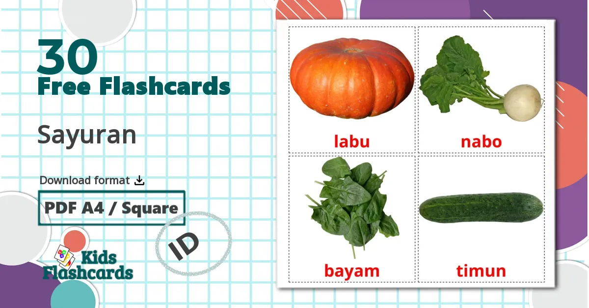 30 Sayuran flashcards