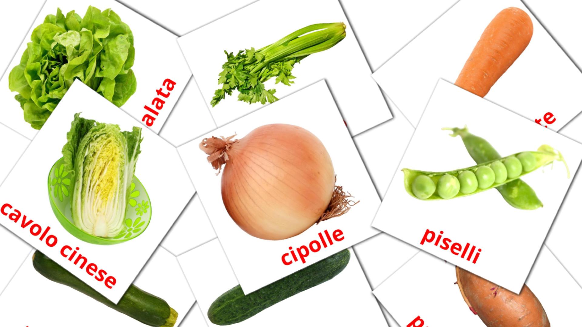 tarjetas didacticas de La verdura