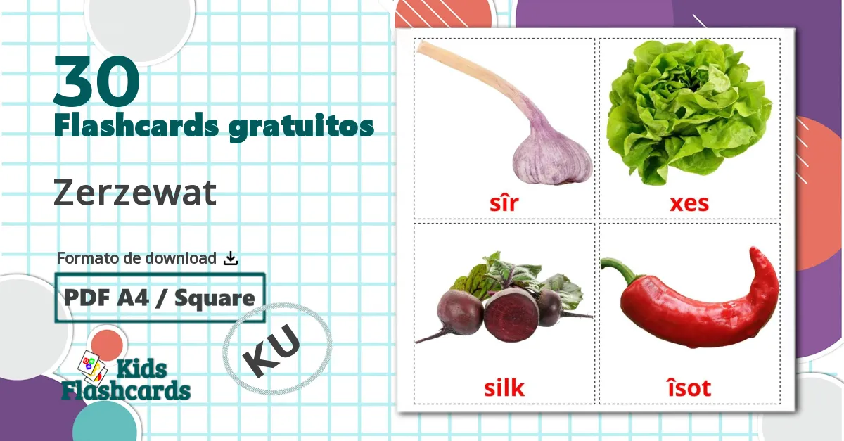 30 Flashcards de Legumes