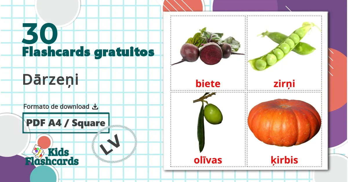 30 Flashcards de Legumes