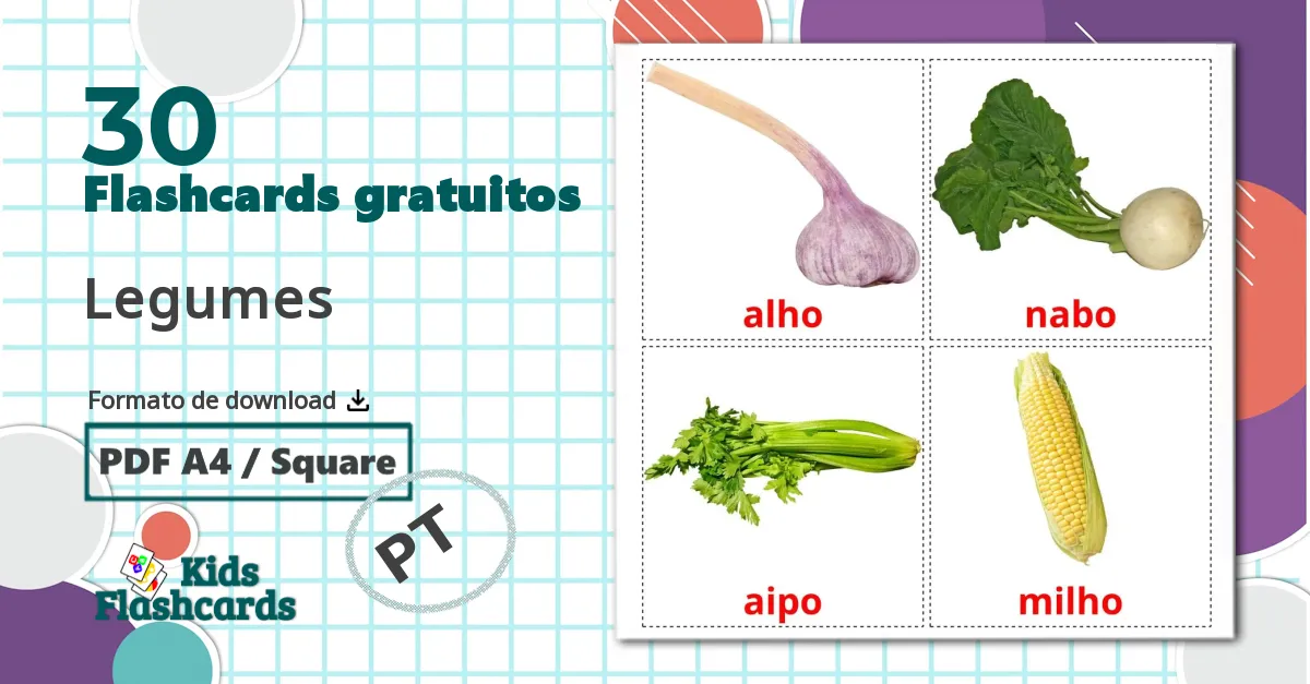 30 Flashcards de Legumes