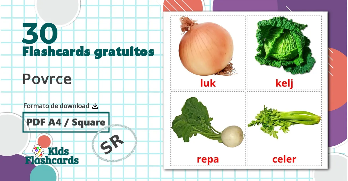 30 Flashcards de Legumes