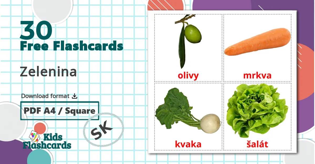 30 Vegetables flashcards