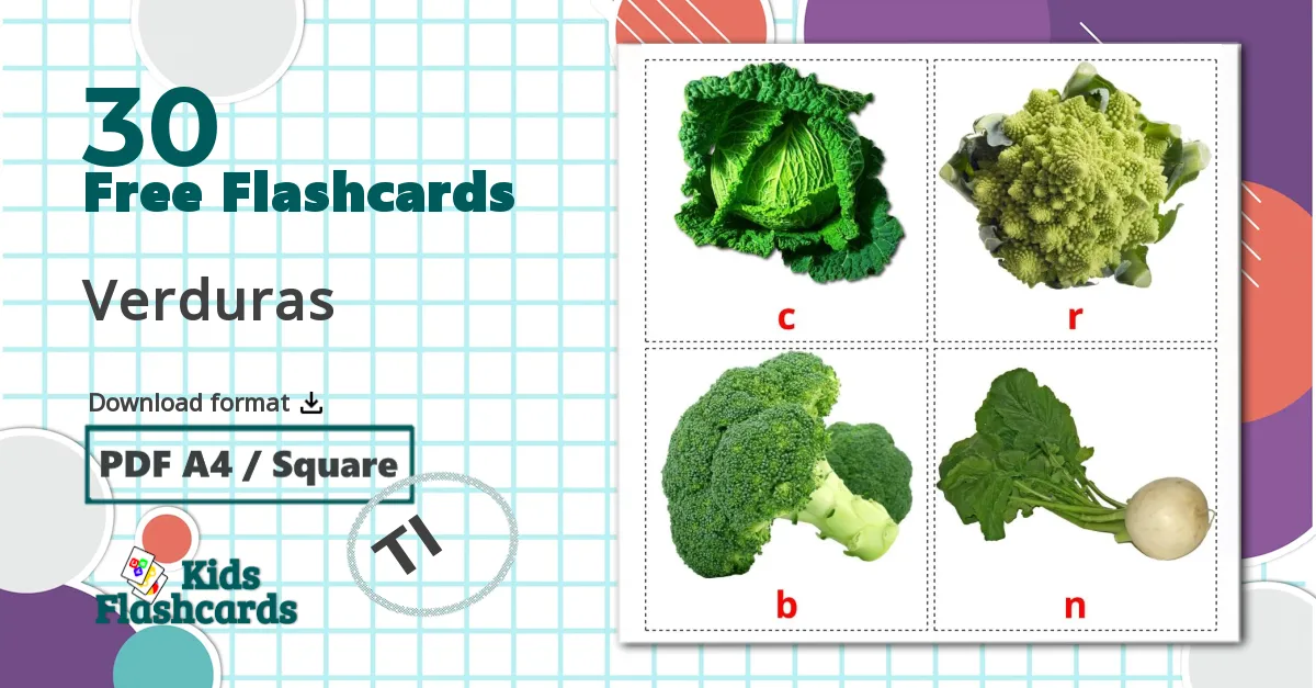 30 Vegetables flashcards