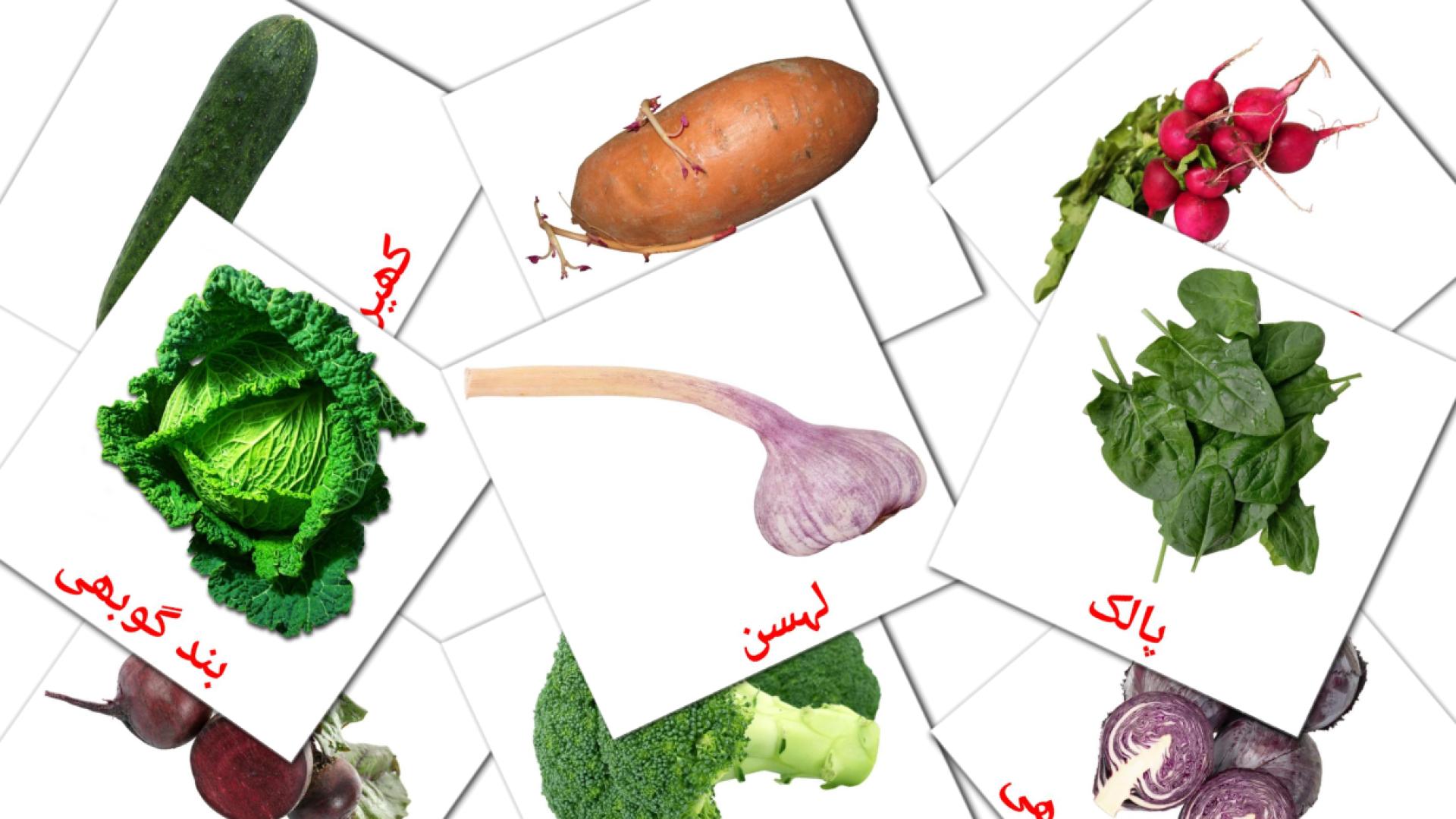 Bildkarten für سبزیاں