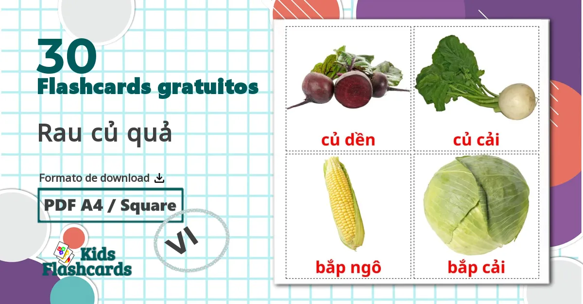 30 Flashcards de Legumes