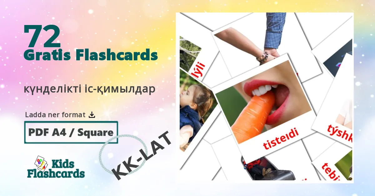 күнделікті іс-қимылдар kazakh(latin) ordkort